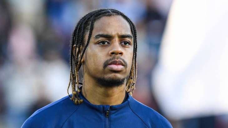 Bradley Barcola, touché avec les Espoirs